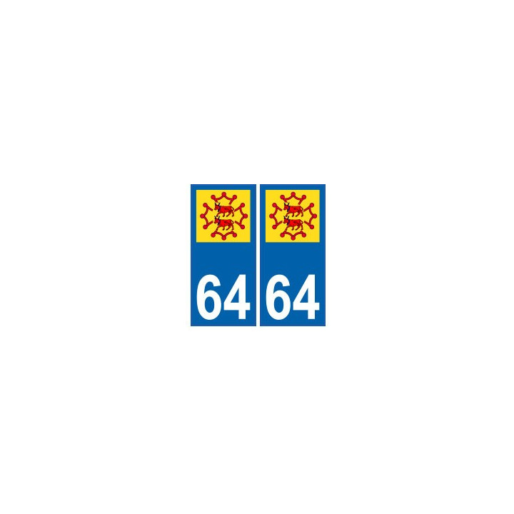 64 Bearn occitan autocollant plaque