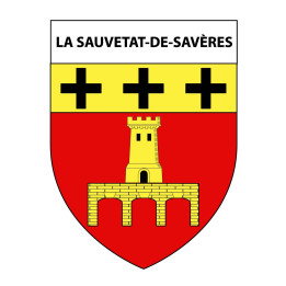 Stickers coat of arms La Sauvetat-de-Savères adhesive sticker