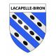 Lacapelle-Biron 47 ville sticker blason écusson autocollant adhésif