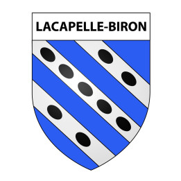 Lacapelle-Biron Sticker wappen, gelsenkirchen, augsburg, klebender aufkleber