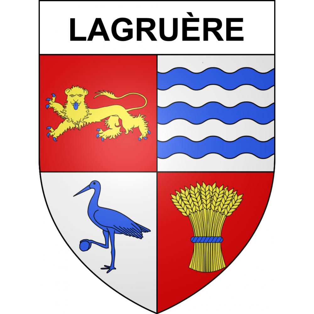 Lagruère 47 ville sticker blason écusson autocollant adhésif