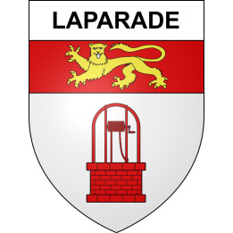 Laparade 47 ville sticker blason écusson autocollant adhésif