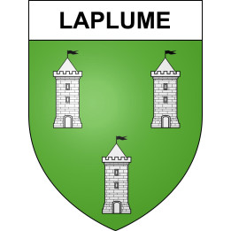 Pegatinas escudo de armas de Laplume adhesivo de la etiqueta engomada