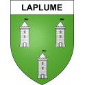 Laplume 47 ville sticker blason écusson autocollant adhésif