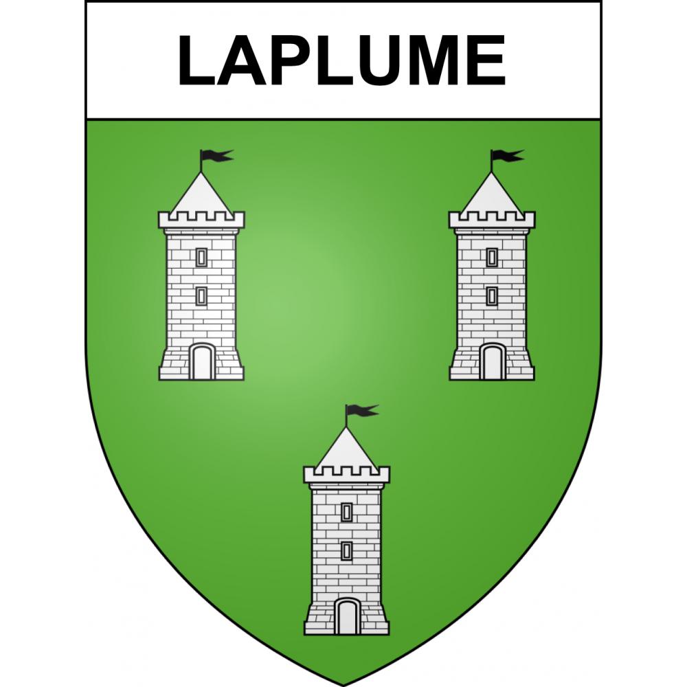 Laplume 47 ville sticker blason écusson autocollant adhésif