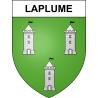 Pegatinas escudo de armas de Laplume adhesivo de la etiqueta engomada