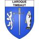 Pegatinas escudo de armas de Laroque-Timbaut adhesivo de la etiqueta engomada