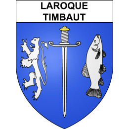 Stickers coat of arms Laroque-Timbaut adhesive sticker
