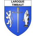 Pegatinas escudo de armas de Laroque-Timbaut adhesivo de la etiqueta engomada