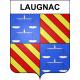 Laugnac 47 ville sticker blason écusson autocollant adhésif