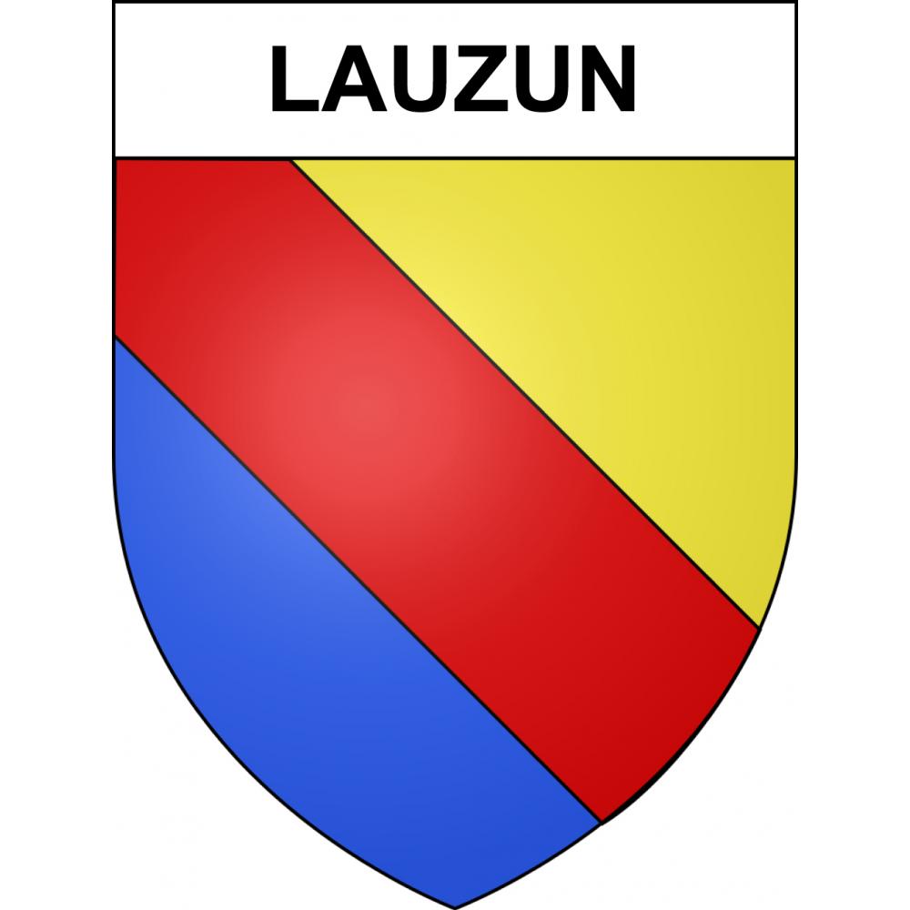 Pegatinas escudo de armas de Lauzun adhesivo de la etiqueta engomada