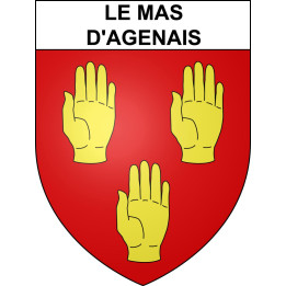 Pegatinas escudo de armas de Le Mas-d'Agenais adhesivo de la etiqueta engomada