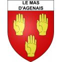 Le Mas-d'Agenais Sticker wappen, gelsenkirchen, augsburg, klebender aufkleber