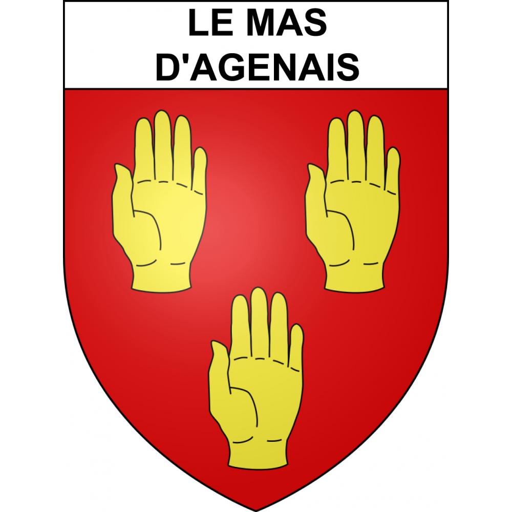 Le Mas-d'Agenais 47 ville sticker blason écusson autocollant adhésif