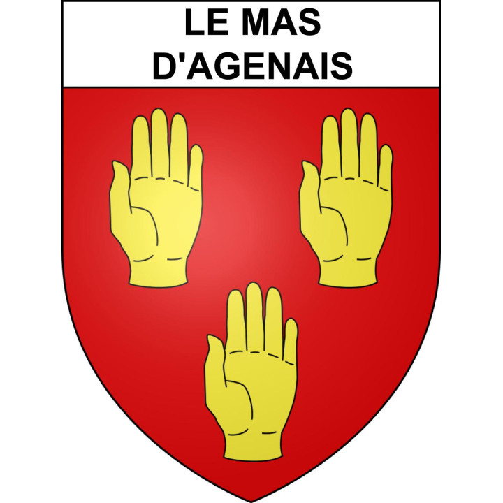 Le Mas-d'Agenais 47 ville sticker blason écusson autocollant adhésif