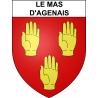 Le Mas-d'Agenais Sticker wappen, gelsenkirchen, augsburg, klebender aufkleber