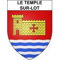 Pegatinas escudo de armas de Le Temple-sur-Lot adhesivo de la etiqueta engomada