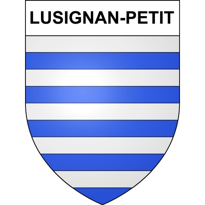 Lusignan-Petit 47 ville sticker blason écusson autocollant adhésif