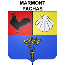 Marmont-Pachas 47 ville sticker blason écusson autocollant adhésif