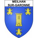 Pegatinas escudo de armas de Meilhan-sur-Garonne adhesivo de la etiqueta engomada