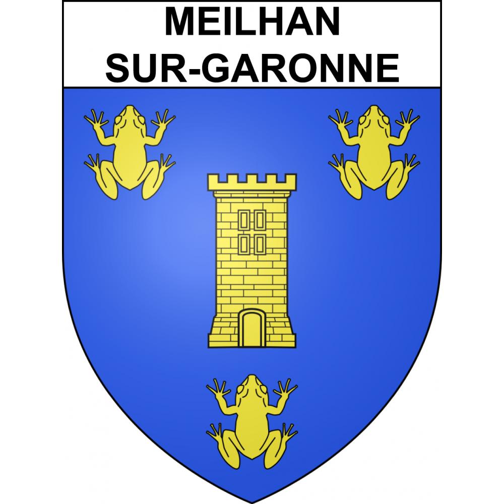 Pegatinas escudo de armas de Meilhan-sur-Garonne adhesivo de la etiqueta engomada