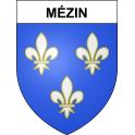 Pegatinas escudo de armas de Mézin adhesivo de la etiqueta engomada