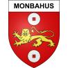 Stickers coat of arms Monbahus adhesive sticker