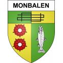 Monbalen Sticker wappen, gelsenkirchen, augsburg, klebender aufkleber