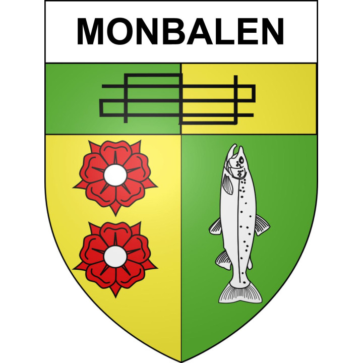 Monbalen 47 ville sticker blason écusson autocollant adhésif