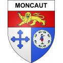Pegatinas escudo de armas de Moncaut adhesivo de la etiqueta engomada