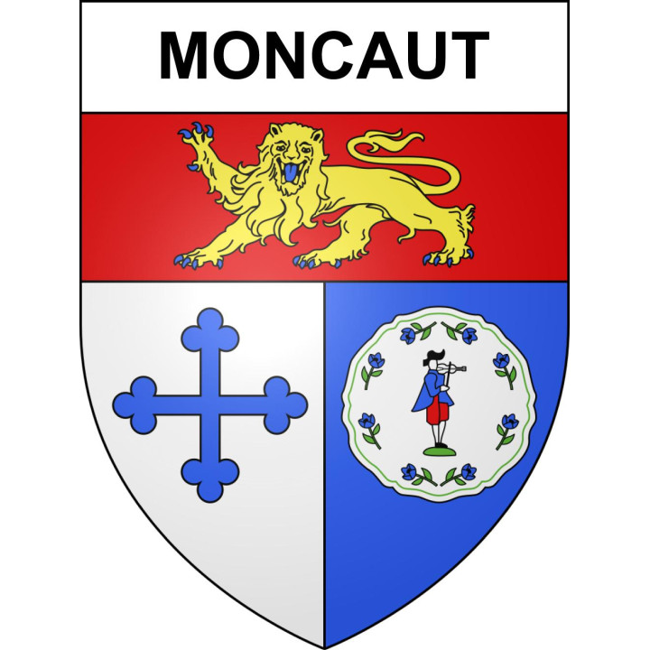 Moncaut Sticker wappen, gelsenkirchen, augsburg, klebender aufkleber