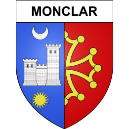 Pegatinas escudo de armas de Monclar adhesivo de la etiqueta engomada