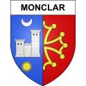 Monclar Sticker wappen, gelsenkirchen, augsburg, klebender aufkleber