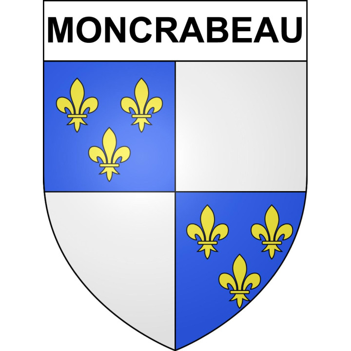 Moncrabeau 47 ville sticker blason écusson autocollant adhésif