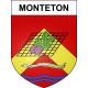 Monteton 47 ville sticker blason écusson autocollant adhésif