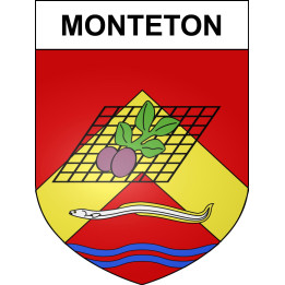 Monteton 47 ville sticker blason écusson autocollant adhésif