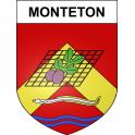 Monteton Sticker wappen, gelsenkirchen, augsburg, klebender aufkleber