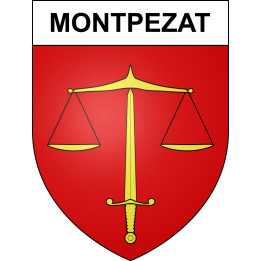 Montpezat Sticker wappen, gelsenkirchen, augsburg, klebender aufkleber
