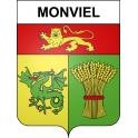 Monviel Sticker wappen, gelsenkirchen, augsburg, klebender aufkleber