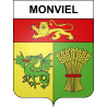 Pegatinas escudo de armas de Monviel adhesivo de la etiqueta engomada