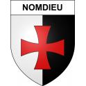 Pegatinas escudo de armas de Nomdieu adhesivo de la etiqueta engomada