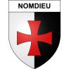 Nomdieu 47 ville sticker blason écusson autocollant adhésif