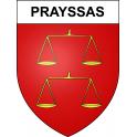 Stickers coat of arms Prayssas adhesive sticker