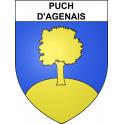 Pegatinas escudo de armas de Puch-d'Agenais adhesivo de la etiqueta engomada
