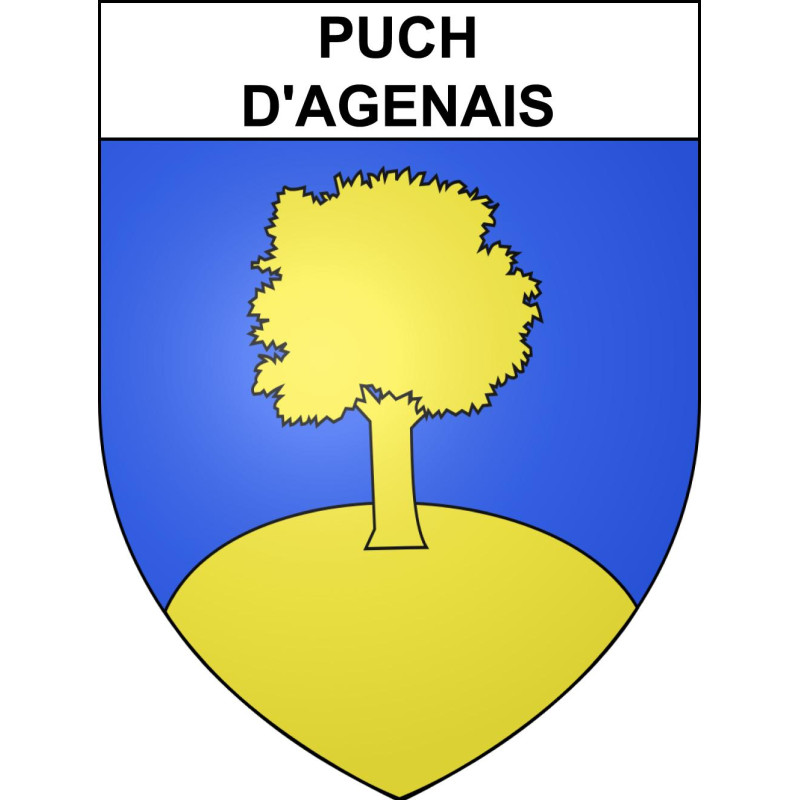 Pegatinas escudo de armas de Puch-d'Agenais adhesivo de la etiqueta engomada