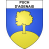 Pegatinas escudo de armas de Puch-d'Agenais adhesivo de la etiqueta engomada