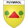 Pegatinas escudo de armas de Puymirol adhesivo de la etiqueta engomada