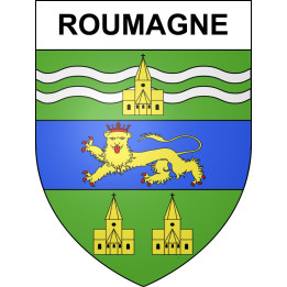 Roumagne Sticker wappen, gelsenkirchen, augsburg, klebender aufkleber