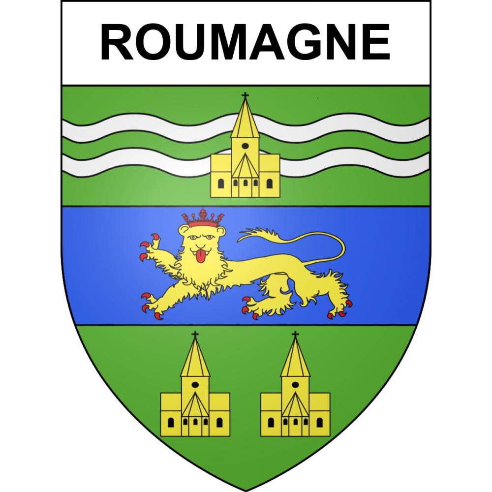 Roumagne 47 ville sticker blason écusson autocollant adhésif