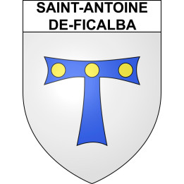 Pegatinas escudo de armas de Saint-Antoine-de-Ficalba adhesivo de la etiqueta engomada